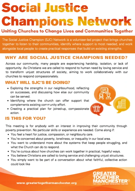 Poster for Social Justice Champions Event 2